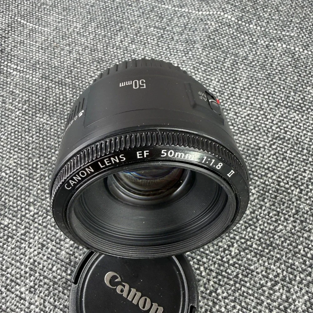 Canon EF 50mm f/1.8 II Lens Black Prime Standard Nifty Fifty DSLR